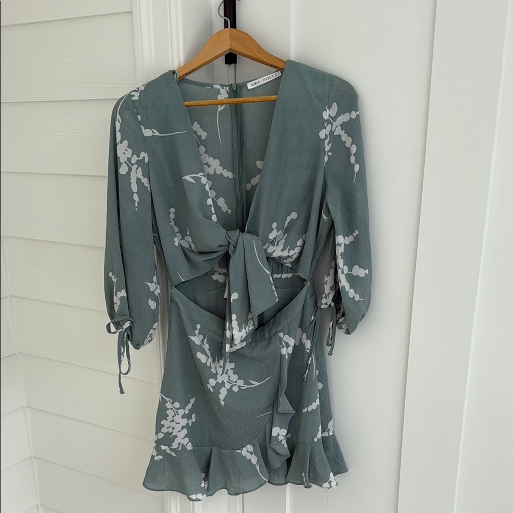 Saints & Secrets Floral Tie-Front Dress, medium